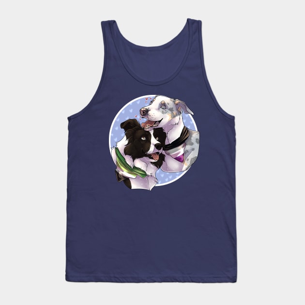 Aro & Ace Pride - Border Collies Tank Top by Fox & Roses